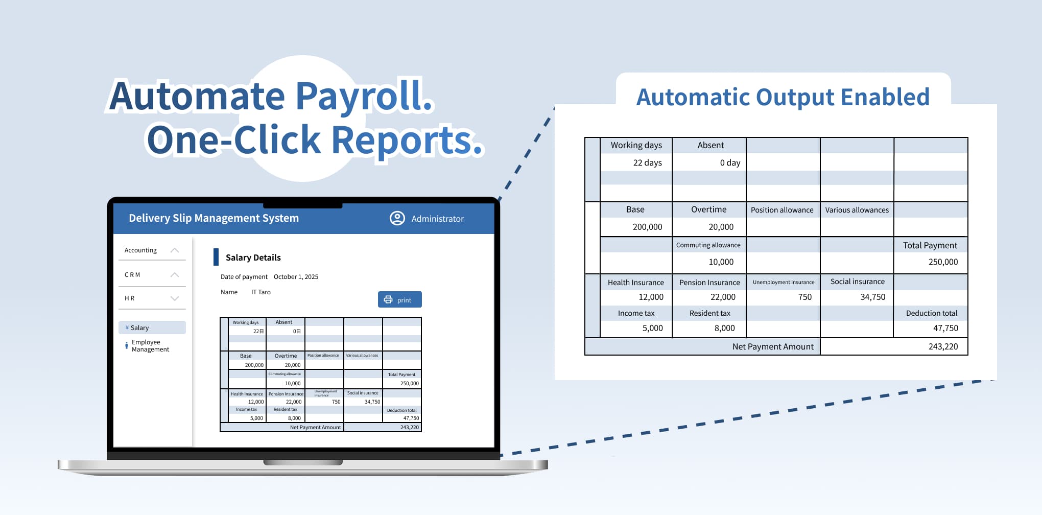 Delivery Slip Management System feature overview