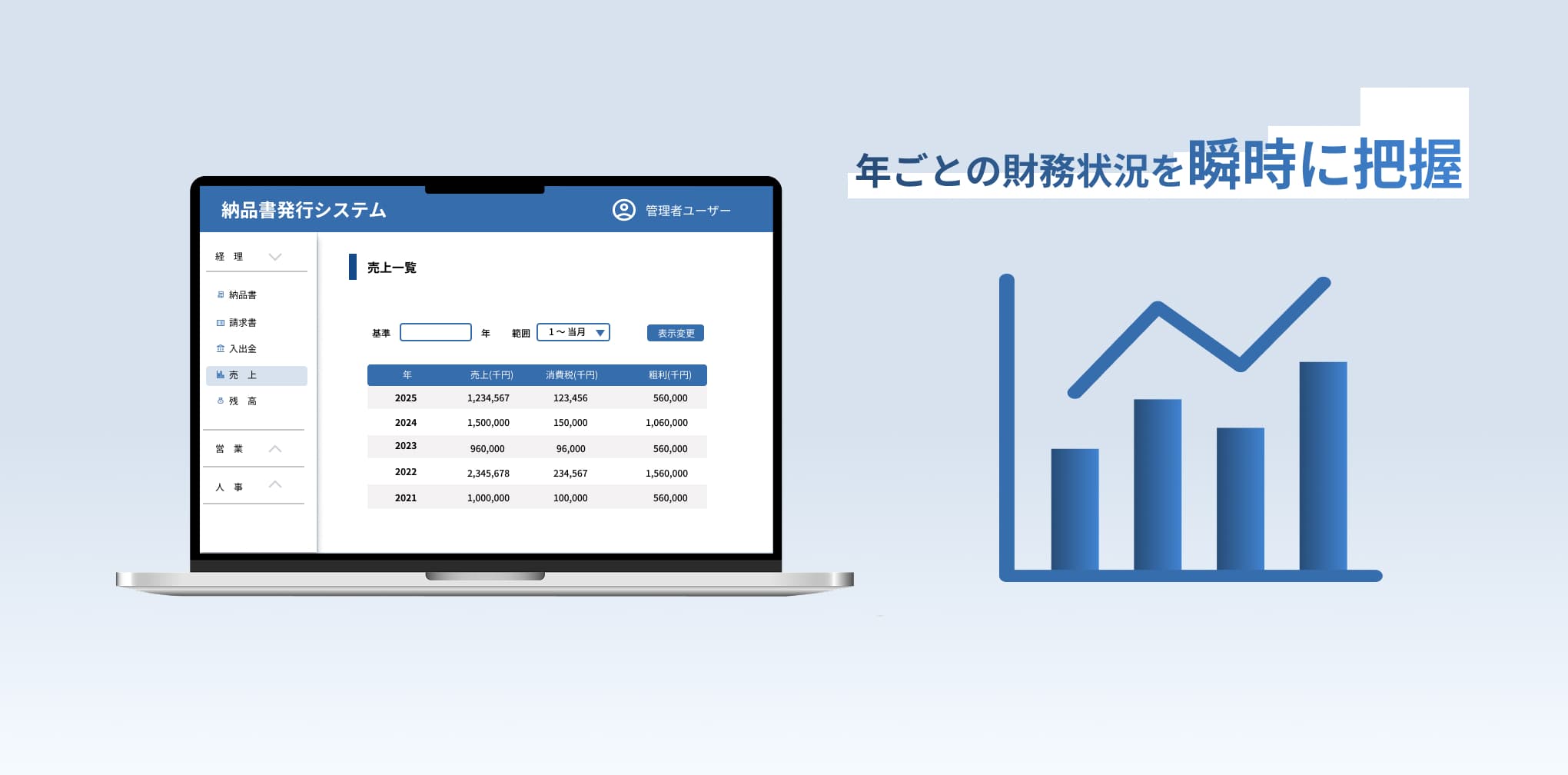 納品書発行システムの機能紹介